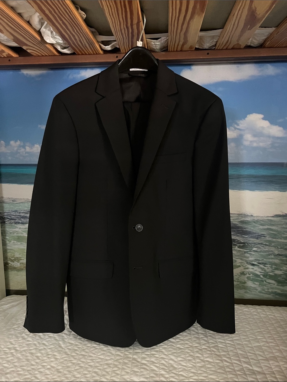 Oura Black Single-Button Men's Suit Jacket